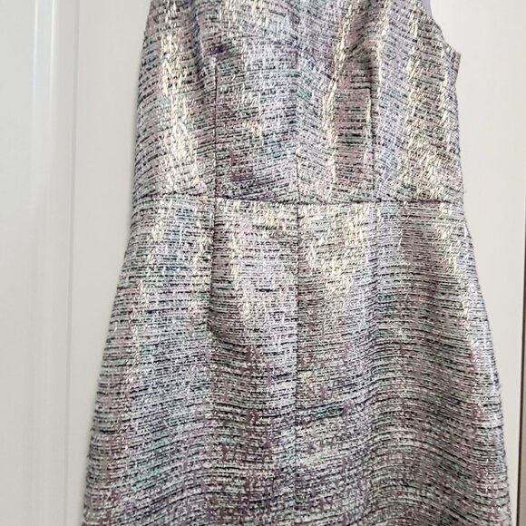 French Connection Sunlight Summer Metallic sz 6 Dress - Picture 10 of 11